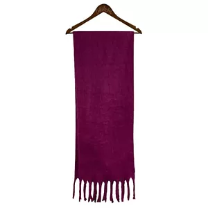 Vero Moda Plüsch Schal rosa lila warm kuschelig Fransen Oversize Klammer üppig - Bild 1 von 7