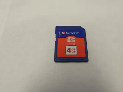 Genuine OEM Verbatim 4GB SD SDHC Memory Card - Class 4 - Image 1 of 2