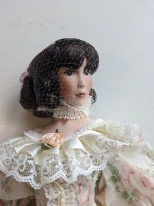 RARE Paradise Galleries ASHLEY A Day At the Downs 21" MUSICAL Porcelain Doll Hat - Picture 1 of 23