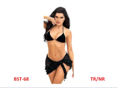 Falda estándar para mujer Mapale by Espiral, negra, L, falda de nailon Foto 1 de 2