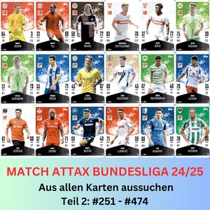 Topps Match Attax Bundesliga 2024/2025 -Einzelkarten zum Aussuchen 251-474 24/25 - Bild 1 von 229