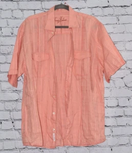 Tommy Bahama Relax 100% Linen Button Up Shirt Mens Large Short Sleeve - Picture 1 of 8