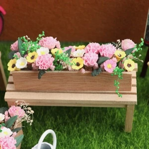 AirAds Dollhouse plants 1:12 scale miniature spring flowers in window box - Picture 1 of 5
