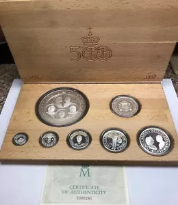 1989 Spain 500th Anniversary Discovery Of The Americas 7 Coin Silver Pesetas Set - Picture 1 of 14
