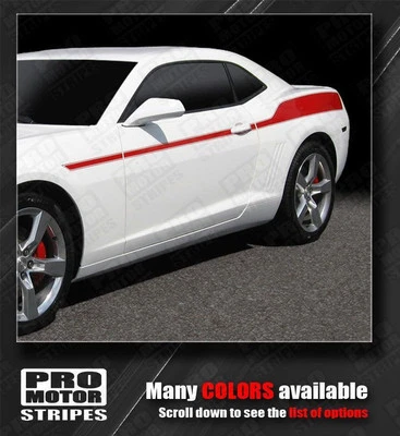 Chevrolet Camaro 2010-2015 Racing Sport Side Stripes Decals (Choose Color) - Image 1 of 2
