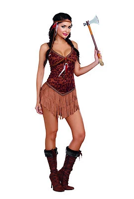 Sexy Dreamgirl Adulto Mujer Halloween Caliente a la Caza Niña India Disfraz Foto 1 de 2