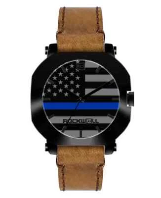 NUEVO EN CAJA Reloj Pulsera Rockwell APEX EDICIÓN POLICÍA/CUERO TOSTADO LIMITADO Foto 1 de 2