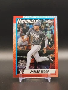 2025 Topps Series 1 James Wood 1990 35th Chrome Silver Pack Mojo RC #T90C-55 - Picture 1 of 2