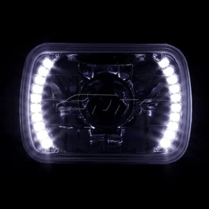 7"x6" H6014 H6052 H6054 White 20-LED Diamond Chrome Housing Projector Headlights - Bild 1 von 7