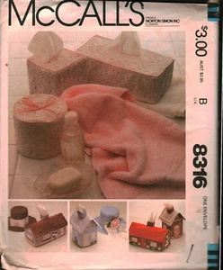 8316 Vintage McCalls SEWING Pattern Home Decor Tissue Covers Houses Cute OOP Sew - Picture 1 of 2
