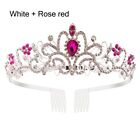 Prom Crystal Headband Silver Tiara Crown Princess Rhinestone Crown with Combs