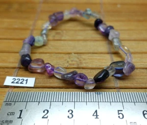 Barock Armband aus Rollstein FLUORIT mehrfarbig aus China Qualität AB Chips - Bild 1 von 3