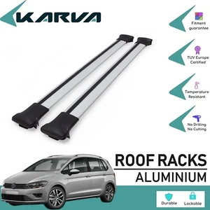 Cross Bar Roof Rack For Volkswagen Golf 7 Sportsvan 2014-2020 - Picture 1 of 13