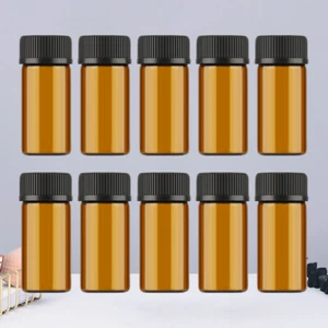 10 Pezzi Contenitore Olio Essenziale Vuoto Fiale Vetro Campione Fiala Bottiglia - Foto 1 di 12