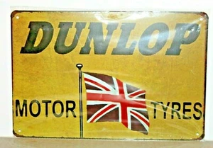 DTSMS2 Dunlop Neumáticos de Motor Letrero de Metal Nuevo 30 cm W X 20 cm H - Imagen 1 de 2