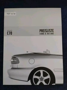 Volvo C70 Preisliste 8.7.2002 - Picture 1 of 2