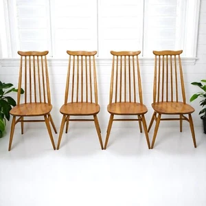 4 Ercol Windsor Goldsmith Dining Chairs Light Finish Model 369 FREE UK Delivery* - Picture 1 of 24