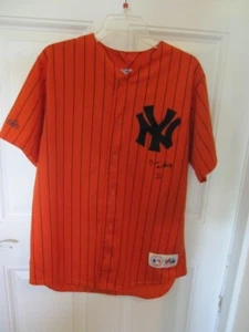 YANKEES ORANGE JERSEY BY MAJESTIC AUTOGRAPED PICTURED, ZOOM IN PHOTOS. - Picture 1 of 16