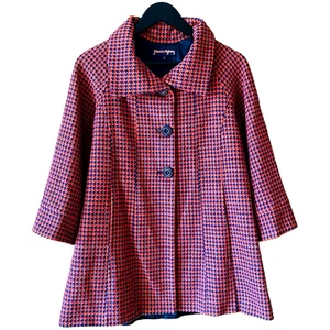 Princess Highway Womens Coat Size 10 Multicoloured Wool Mix Tweed Swing - Picture 1 of 18