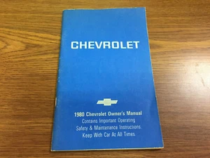 1980 Chevrolet Car Owners Manual - Imagen 1 de 9