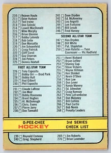 Checkliste 1972-73 O-Pee-Chee 72-73 #334 EX+ 85527 - Bild 1 von 2