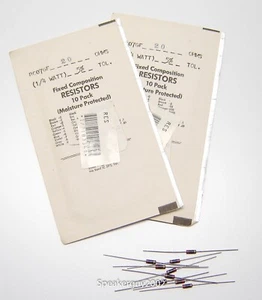 20 Pcs - 1/4 Watt - 5% - Carbon Comp Resistors / 20 Ohm / RC07GF - Picture 1 of 2
