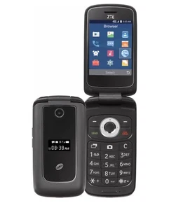 TRACFONE ZTE Z232TL Black & Gray 4G LTE Flip Cell Phone Camera Bluetooth NEW - Picture 1 of 1