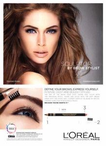2014 L'oreal Doutzen Kroes maquillaje de cejas 1 página anuncio de revista - Imagen 1 de 1