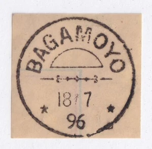 MATT'S STAMPS GERMAN EAST AFRICA 1896 "BAGAMOYO" POSTMARK, USED, VERY NICE! - Picture 1 of 3