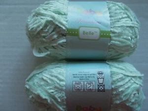 Herrschners Baby Belle chenille yarn, Mint, lot of 2 (147 yds each) - Picture 1 of 2