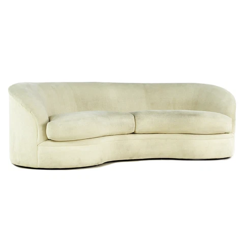 Vladimir Kagan Style Directional Furniture Mid Century Biomorphic Kidney Sofa Cover