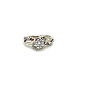 Lady's Diamond Solitaire Ring 13 Diamonds .90 Carat T.W. 14K White G (EPJ027122) - Picture 1 of 6