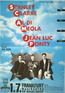 STANLEY CLARKE - AL DI MEOLA 1988 FFM + Concert Poster + Plakat + A1 F/N 504 - Picture 1 of 1