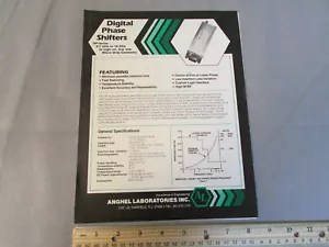 Anghell Laboratories Catalog 1980s 14pp Military Microwave RF - Picture 1 of 1