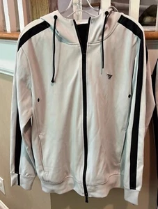 PAPER PLANES "New"SILVER COMFORT JOGGERS AVIATOR HOODIE JACKET (Sz S) MSRP-$175 - Picture 1 of 10