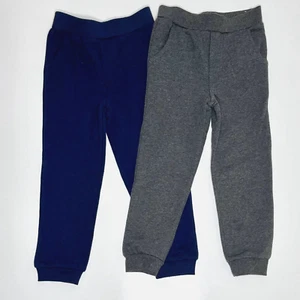 🩶 Kids Headquarters Boys Fleece Jogger Sweatpants Size 6 Blue Or Gray - Picture 1 of 18