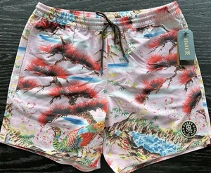 Pantaloncini da tavola Roark Shorey da uomo nuovi con etichette 16" $66 rosa fiori di ciliegio - Foto 1 di 10