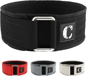 Contraband Black Label 4010 4 Inch Nylon Mens Weight Lifting Belt w/Hook & Loop - Picture 1 of 26
