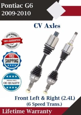 Eje CV delantero izquierdo y derecho OE para Pontiac G6 2009-2010 2,4 L garantía de por vida Foto 1 de 4