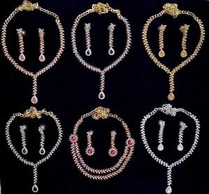 Indian Bridal Party Bollywood Jewellery Necklace Earring Set - Picture 1 of 7
