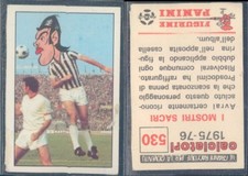 PANINI FOOTBALLER FIGURE 1975/76 * FIGURE N.530 * ORIGINAL VELINA