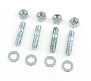 Mr Gasket 1 - 1/2 Long Carburetor Studs 5/16 Thread Zinc Plated Stud Nut Washer - Picture 1 of 6