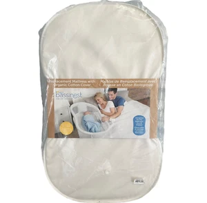 HALO Bassinest Swivel Sleeper Replacement Mattress White Organic Cotton New - Picture 1 of 9