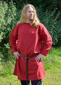 Langarm-Tunika aus Baumwolle, rot - Bild 1 von 3