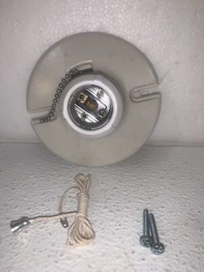 Eagle 668-BOX Top Wired Two-Piece Porcelain Outlet Box Pull Chain, 3 1/4”-4” Box - Picture 1 of 5