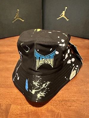 Sombrero de cubo TAPOUT + Forever 21 talla única para la mayoría negro/diseño de salpicaduras de pintura Foto 1 de 4
