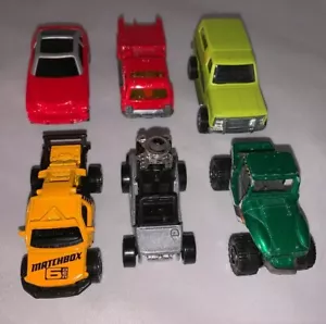 Hot Wheels Matchbox Maisto Lot of 6 Assorted Mixed Truck Jeep Jeepster Firetruck - Picture 1 of 12