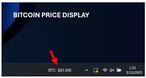 Bitcoin Price Ticker for Windows - Real-Time Desktop Crypto Tracker, Software - Picture 1 of 5