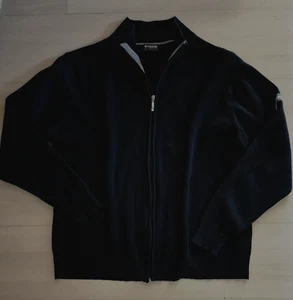 Herren Strickjacke mit Kragen und Reißverschluß schwarz Biaggini Gr.L - Bild 1 von 2