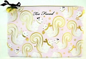 Too Faced Woodland Creatures Zipper Makeup Bag Padded Fully Lined 7x10 in NEW